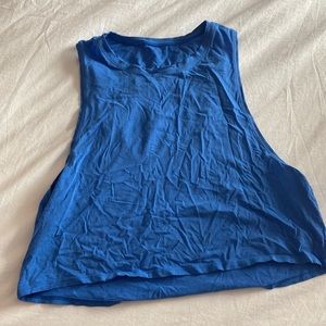 Blue LuluLemon Crop Tank